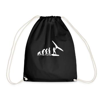 Wing Surf Evolution Wing Foil Geschenk Wingfoiler - Turnbeutel - Schwarz - Vorne