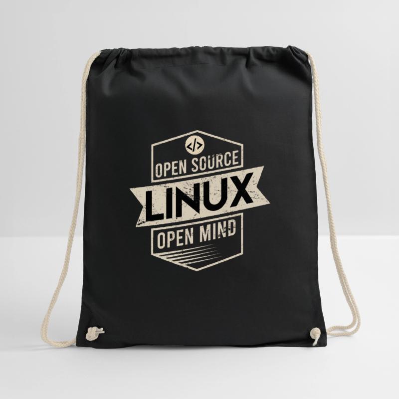 Open Source Open Mind Linux Betriebssystem Turnbeutel