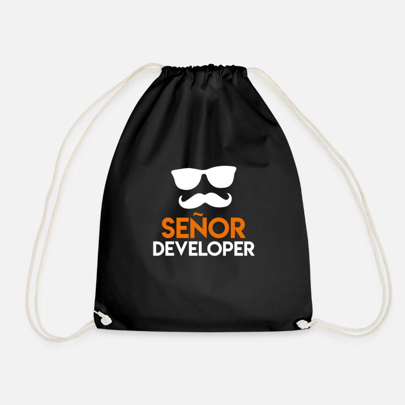 Senor Developer Programmierer Entwickler Nerd - Turnbeutel - Schwarz