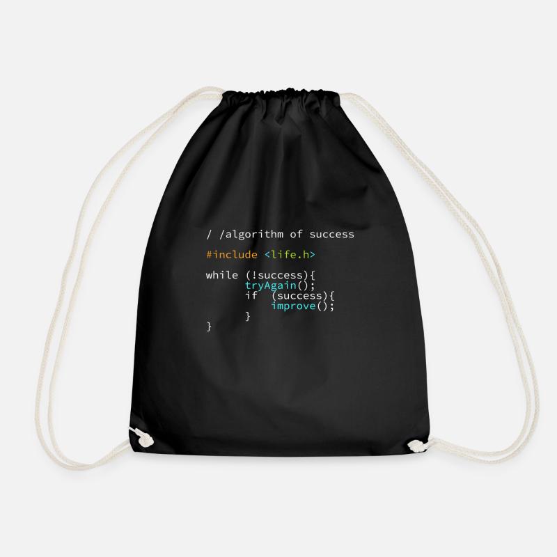 Entwickler Programmierer Erfolgs Code Coder - Turnbeutel - Schwarz