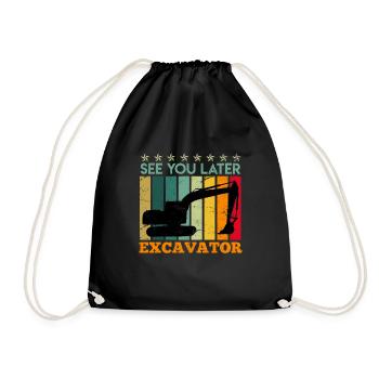 See you later Excavator Baggerfahrer Bagger Fahrer - Sac de sport léger - noir - Devant