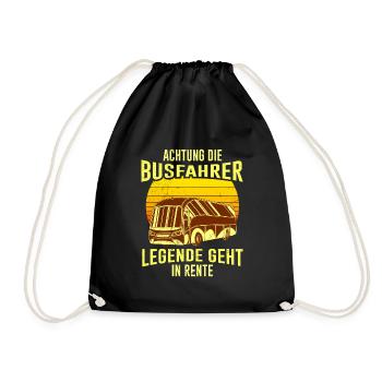 Chauffeur de bus Légende à la retraite cadeau Retraite - Sac de sport léger - noir - Devant