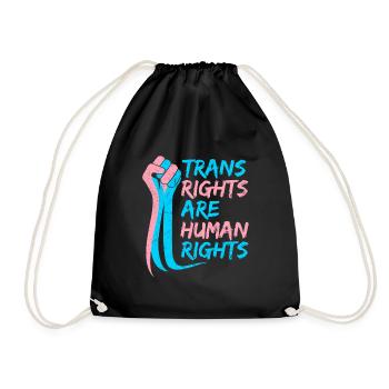 Trans Rights are Human rights Trans LGBT Pride - Sac de sport léger - noir - Devant