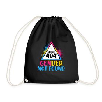 Error 404 Gender not Found Bisexuell Pansexuell - Sac de sport léger - noir - Devant
