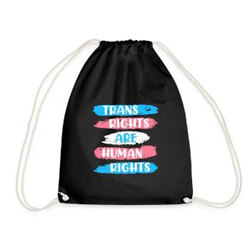 Trans Rights are Human Rights Transsexual - Drawstring Bag - black - Front
