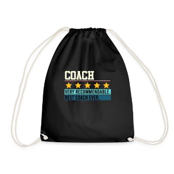 Tennis Coach 5 étoiles Note Best Coach ever - Sac de sport léger - noir - Devant