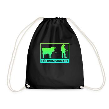 Bauern Spruch Führungskraft Landwirt Geschenk - Turnbeutel - Schwarz - Vorne