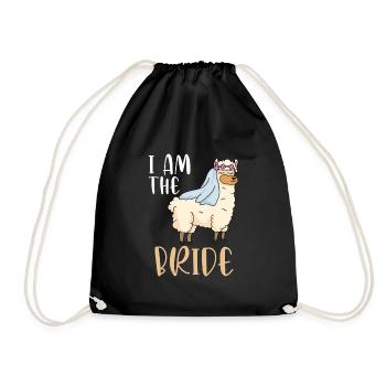 Célibataire JGA Party I bims la mariée Lama - Sac de sport léger - noir - Devant