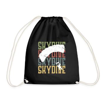 Parachutiste motif Skydive Skydiver - Sac de sport léger - noir - Devant