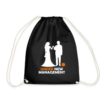 Under new management groom - Drawstring Bag - black - Front