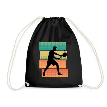 Tennis tennis de tennis cadeau tennis de tennis tournoi de tennis - Sac de sport léger - noir - Devant