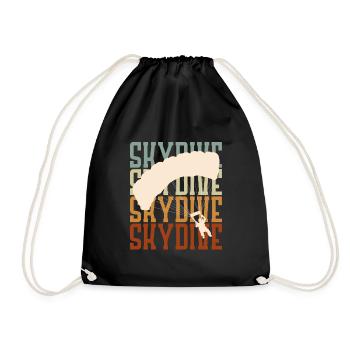 Skydiver Vintage Logo Parachutiste Retro - Sac de sport léger - noir - Devant