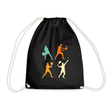 Cadeau de tennis silhouette tennis pour hommes - Sac de sport léger - noir - Devant