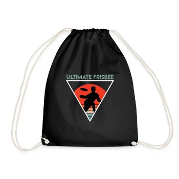 Vintage Ultimate Frisbee cadeau rétro - Sac de sport léger - noir - Devant