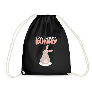 Lapin Lapins Animaux de compagnie Rongeur Rengaine - Sac de sport léger - noir - Devant