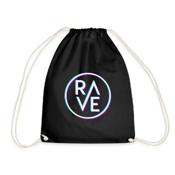 Techno Tekk Raver Rave cadeau Techno Party - Sac de sport léger - noir - Devant