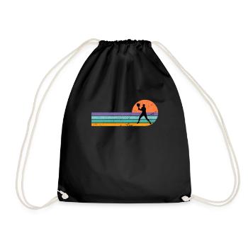 Tennis Tennisspieler Vintage Logo Tennis - Turnbeutel - Schwarz - Vorne
