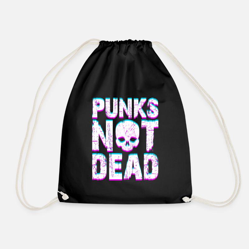 Punk Rock Spruch Punks Not Dead Punker Rocker - Turnbeutel - Schwarz