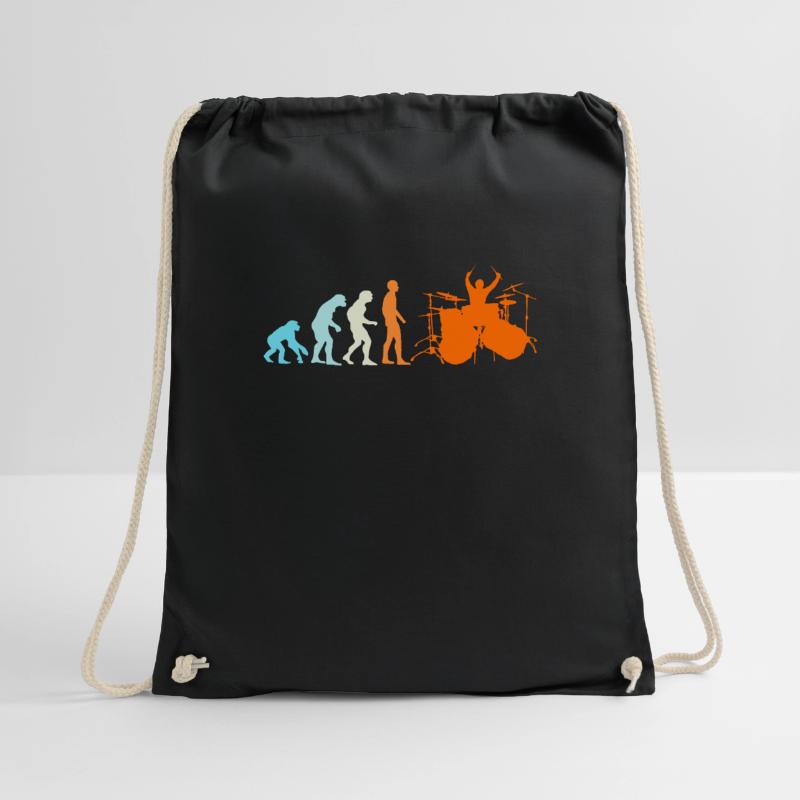 Drummer Drummer Evolution Monkey Human Drawstring Bag