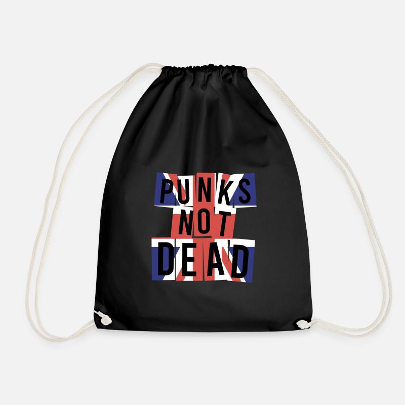Punk Rock Spruch Punks not dead Rockmusik - Turnbeutel - Schwarz