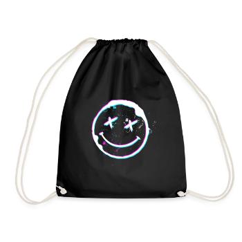 Techno Music Psy Trance Acid Hardtekk - Drawstring Bag - black - Front