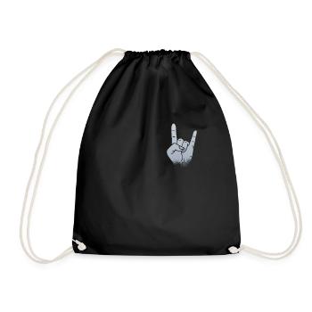 Rock Music Concert Heavy Metal Hand Signals - Drawstring Bag - black - Front