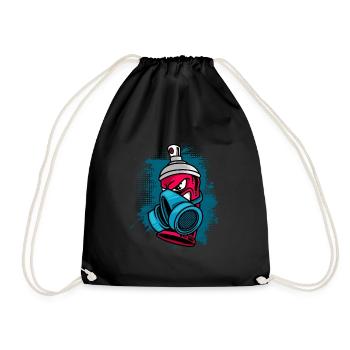 Peintures de peinture - Sac de sport léger - noir - Devant
