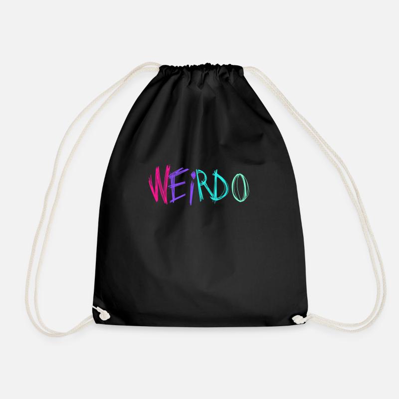 Weirdo Rock Music Punk Rock Gothic Emo Kawaii Weird - Drawstring Bag - black