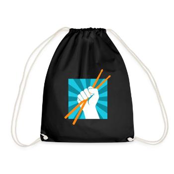 Drummer Drumsticks Batteur musicien Rocker - Sac de sport léger - noir - Devant