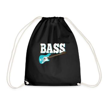 Basse Musicien Basse Guitare E-Rock Rock - Sac de sport léger - noir - Devant