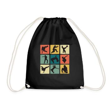 Vintage Breakdance Moves B-Boy Breakdancer - Sac de sport léger - noir - Devant