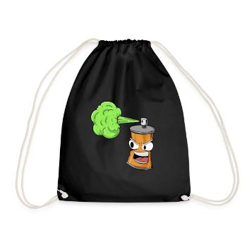 Graffiti Sprayer Spray Can Street Art Artist - Drawstring Bag - black - Front