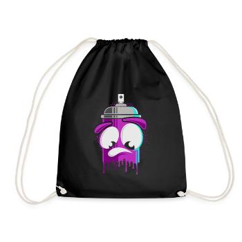 Graffiti Sprüchlack Street Art Sprayer Gift - Drawstring Bag - black - Front