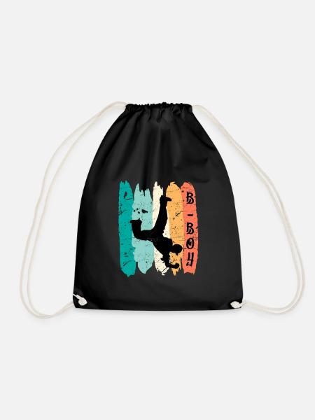 B-Boy Breakdancer Street Art Urban Tanz Hip Hop - Turnbeutel - Schwarz