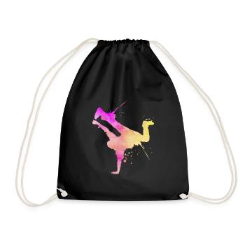 Breakdance Street Art Breakdancer Hip Hop - Drawstring Bag - black - Front