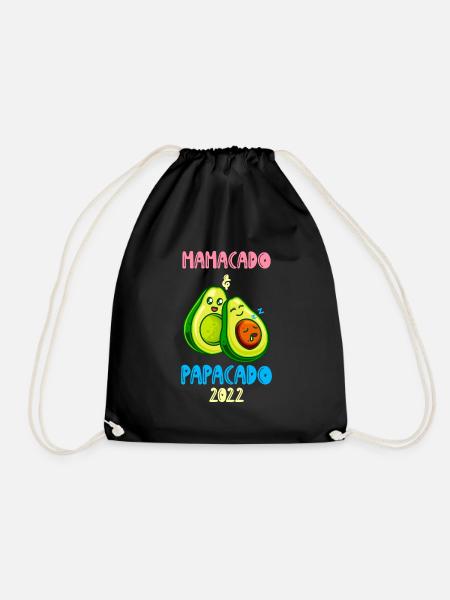 Werdende Eltern Mamacado und Papacado Baby 2022 - Turnbeutel - Schwarz