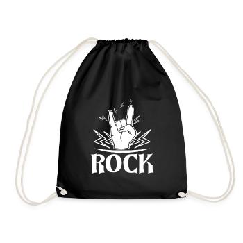 Rock Concert heavy metal signe signes doigts - Sac de sport léger - noir - Devant