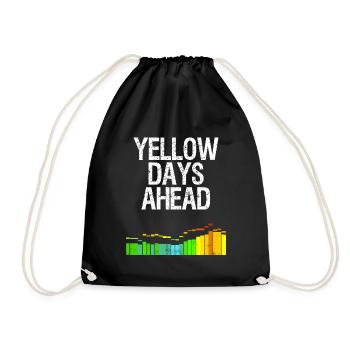 Kite Surf Spruch Yellow Days Windsurfen Geschenk - Turnbeutel - Schwarz - Vorne