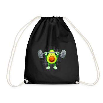 Les athlètes végans de poids Gym Sport Fitness - Sac de sport léger - noir - Devant