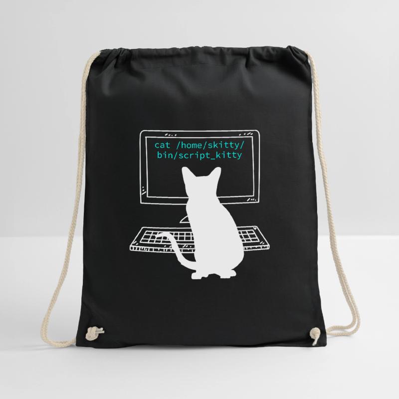 Cat Owner Programmer Coder Computer Scientist Drawstring Bag