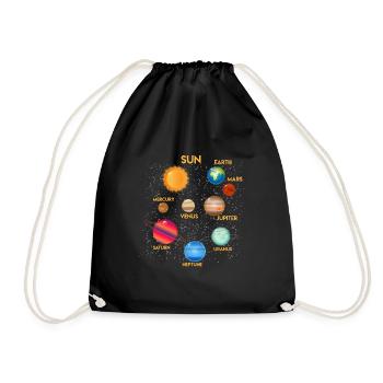 Astronautes Planète Conception Astrologie Cosmos - Sac de sport léger - noir - Devant