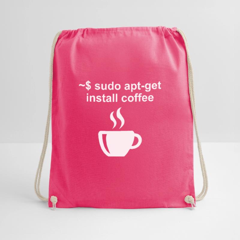 Linux Code Kaffee Kaffeetrinker Büro Geschenk Turnbeutel