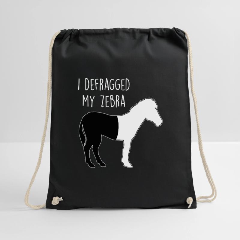 I defragged my Zebra Coder Informatiker Hacker Turnbeutel