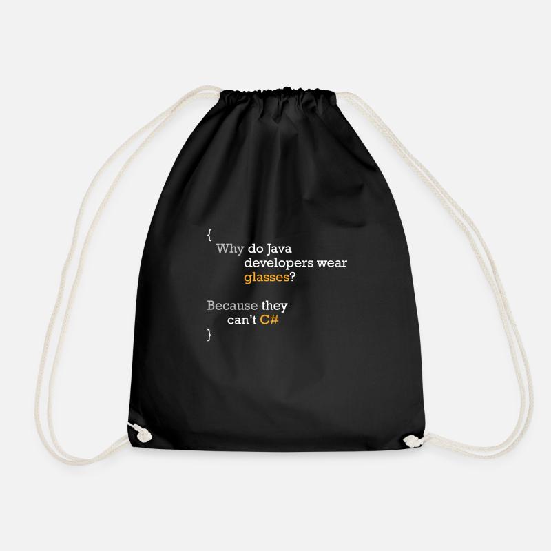 C# Code Witz Programmierer Hacker C Sharp Coder - Turnbeutel - Schwarz
