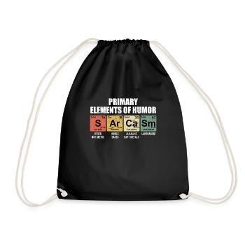 Tableau périodique Sarcasme Symboles d’éléments Chimie - Sac de sport léger - noir - Devant
