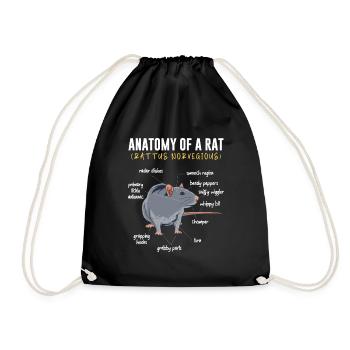 Anatomie d’un rat propriétaire de rats cultivateurs de rats - Sac de sport léger - noir - Devant
