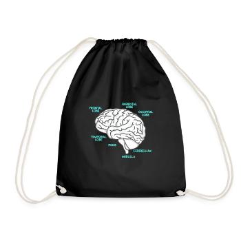 Anatomy of a Brain Medicine Student - Drawstring Bag - black - Front