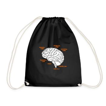 Medical Studies Anatomy of a Brain Doctor - Drawstring Bag - black - Front