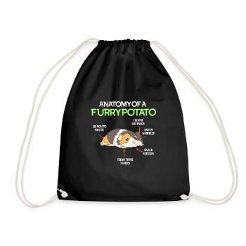 Anatomy of a Furry Potato Cobaye - Sac de sport léger - noir - Devant