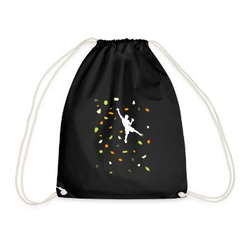 Climbing wall Climbing Bouldering Climbing - Drawstring Bag - black - Front